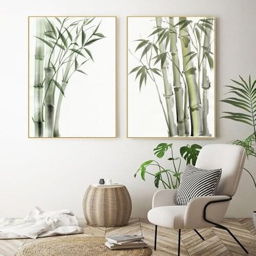 Canvas Paintings On The Wall Plant Poster Bamboo Wall Art Prints for Bedroom Frameless Modern Nordic Home Decor Pictures