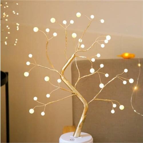 108 LEDS Gypsophila Night Light Pearl Bonsai Table PC Touch Tree Light Indoor Bonsai Tree Lamp Wedding Bedroom Home Decoration