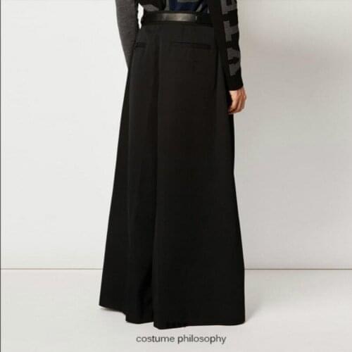 27-44 New 2020 Mens Clothing Black Casual Pants, Super Loose Flared Trousers Hairstylist Fashion Trousers Large Size Costumes