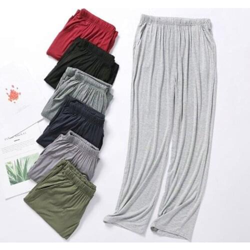 Autumn winter ladies sleepwear pant plus size sleep bottoms women modal cotton nightwear pajama pants loose lounge home wear 4XL