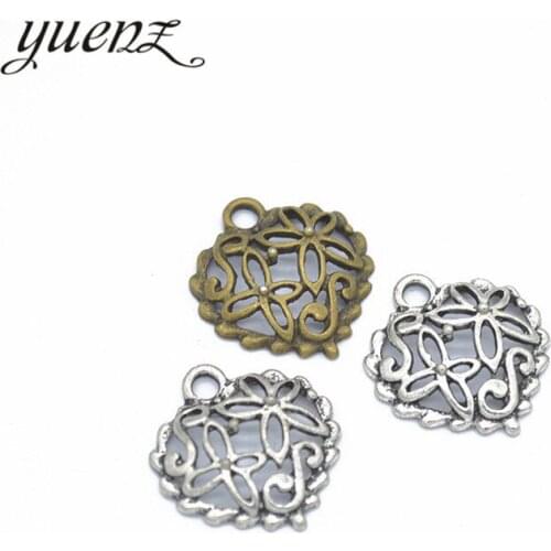 YuenZ 15pcs 3 colour Antique Silver color heart Charm fit for Bracelets Necklace DIY Metal Jewelry Making 22*20mm A17