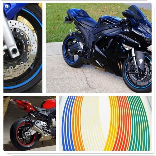Strips Motorcycle Wheel Sticker Reflective Decals Rim Tape Bike Car Styling For YAMAHA YZF R1 Aprilia CAPANORD 1200 Rally
