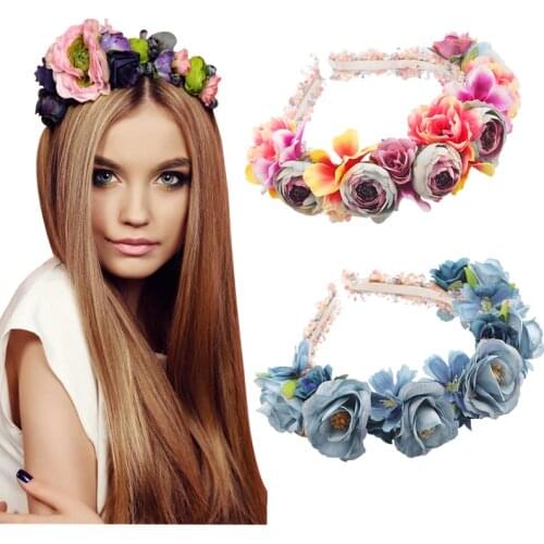 Flowers Headband for girls Hair Band Women Hairbands Children Floral Headbands Kids Hair Accessories Festival Photography