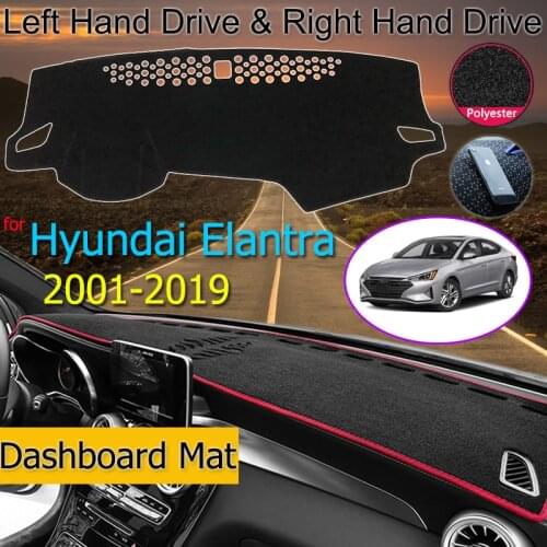 For Hyundai Elantra 2001-2019 Avante Anti-Slip Mat Dashboard Cover Pad Sunshade Dashmat Anti-UV Carpet Accessories