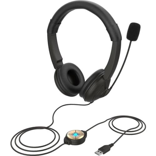 OY359 Noise Cancelling USB Wired Headset Stereo Headset with Microphone Computer Game Head-Mounted Headset