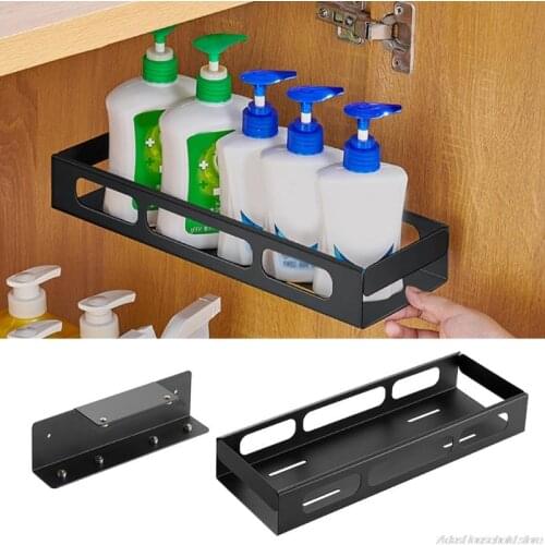 Rectangle Kitchen Pull-Out Telescopic Drawer Basket Wall Mounted Shelves Floating Storage Hanging Basket Holder Kitchen ly19 21