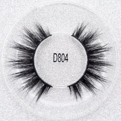 Visofree Pure Handemade Lashes Full Strip Lashes Center Long Lashes Medium Volume Plastic Black Terrier 1 Pair/box Lashes D804