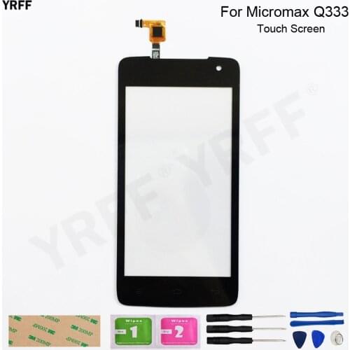 Free Shipping Screen For Micromax Q333 Touch Screen Digitizer Sensor Glass Panel Replacement Assembly Parts
