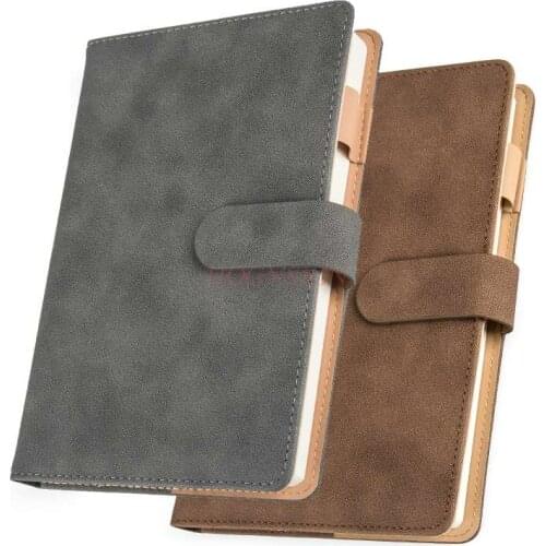 School supplies 1 pcs Buckle notebook stationery book thick A5 business notepad work diary simple leather