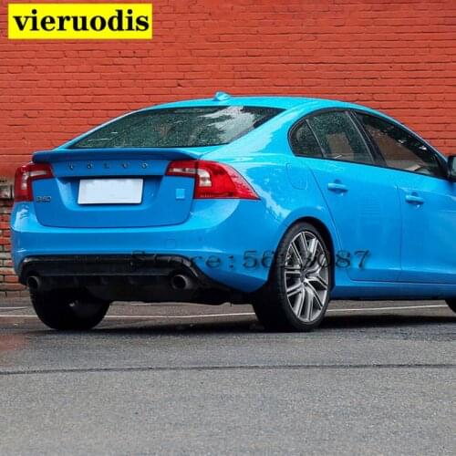 For VOLVO S60 Spoiler 2014-2016 VOLVO S60 High Quality ABS Material Car Rear Wing Primer Color Rear Spoiler