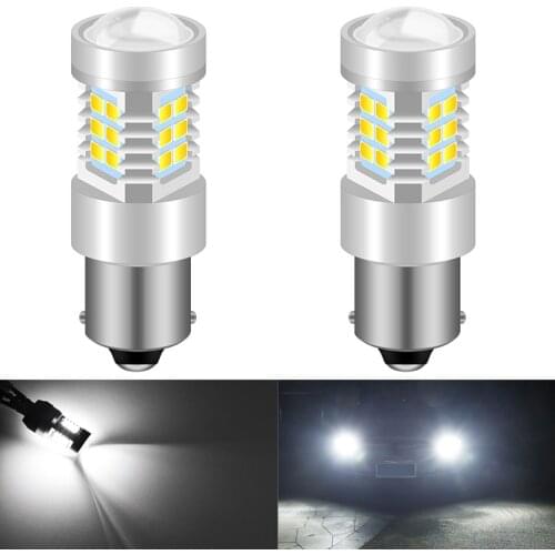 Katur 2Pcs 1156 BA15S Led BAU15S PY21W LED Turn signal lights 6500K White 2835SMD 1000Lm Amber White Red 12V Led Auto Lamps