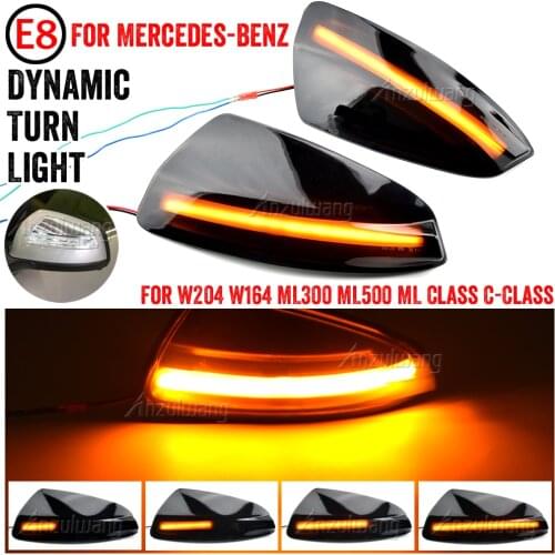 For Mercedes Benz C Class W204 S204 2007-2014 C300 Viano Vito W639 LED Dynamic Turn Signal Light Side Mirror Indicator Blinker