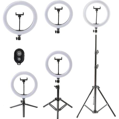 10Inch USB LED Selfie Ring Fill Light Three-color Light With Tripod Stand Photography Ring Lamp For Youtube Makeup Video Lights