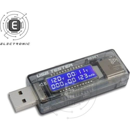 USB LCD Digital Display Current Voltage Capacity Tester Voltmeter Ammeter Charger Capacity Tester Mobile Power Battery Tester