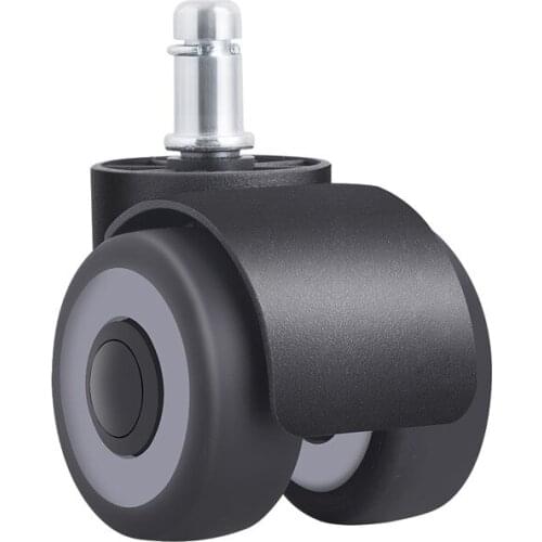 5pcs 2" Universal Mute Wheel Office Chair Caster Replacement Casters Rubber Soft Safe Roller Furniture Wheel Hardware