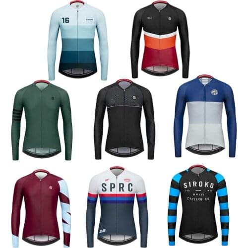 Siroko Cycling Jersey Men Long Sleeve Winter Fleece & Thin Racing Bike Clothing Maillot Ciclismo Triathlon