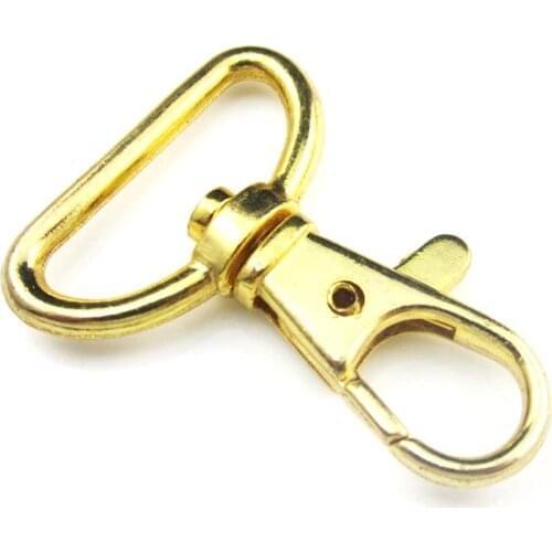 ZENTEII 25mm Keychain Swivel Lobster Gold Clasp Clips Hook Key Chain Handbag Strap Split Key Ring For Bag Belt Keychains