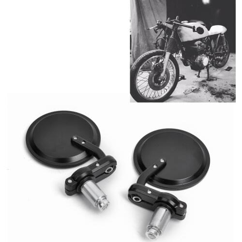 Universal Handlebar Mirror CNC Motorcycle 7/8" 22mm Handle Bar End Mirrors Rearview Side Mirrors