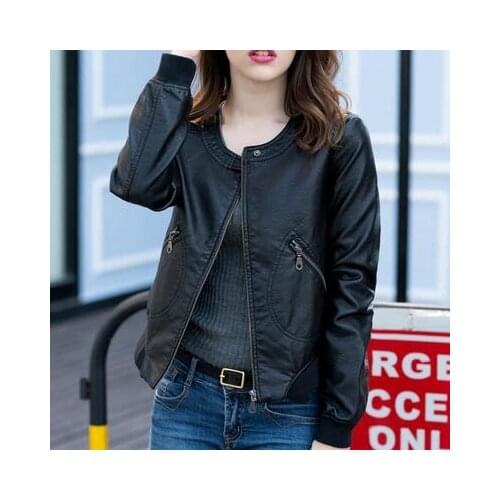 KMETRAM Leather Jacket Autumn Winter Jacket Women Clothes 2020 Korean PU Coat Female Baseball Jackets Jaqueta De Couro MY3437