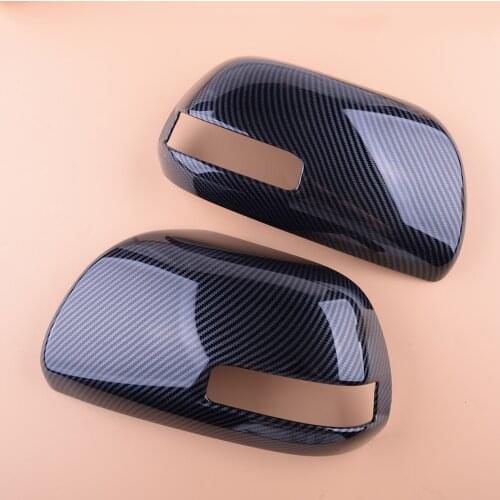 1 Pair ABS Car Side Door Rearview Mirror Cover Trim with Signal Light Hole Fit for Toyota Sienna 2011 2012 2013 2014 2015-2020