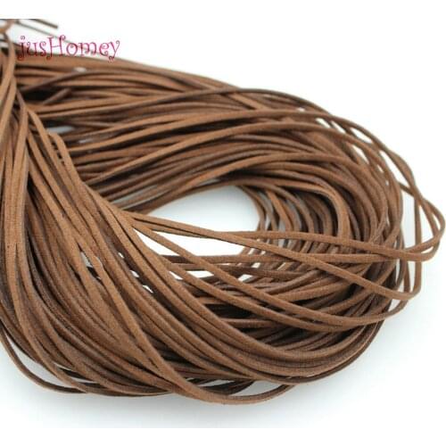20 Meter/lot soft Coffee leather Faux suede lace cord rope string bracelet necklace craft gift diy strap