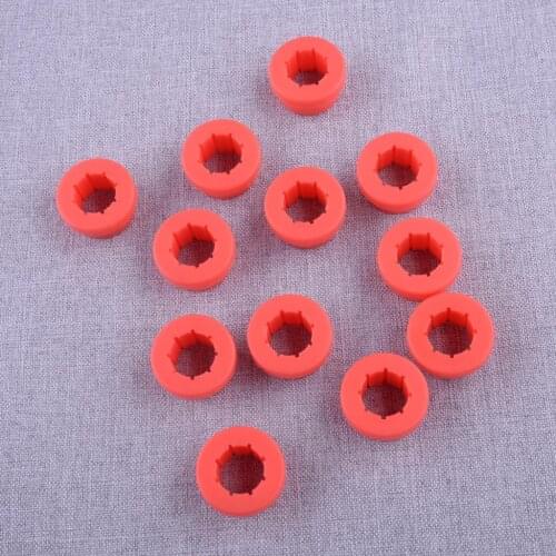 12Pcs Red Car Plastic Bushings Replacement Fit for Skunk2 EK EG ES EP Rear Lower Control Arms & Camber Kits