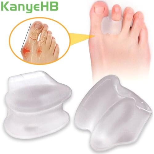 2pcs Silicone Gel Toe Separator Hallux Valgus Bunion Spacers Thumb Corrector Foot Care Tool Massager
