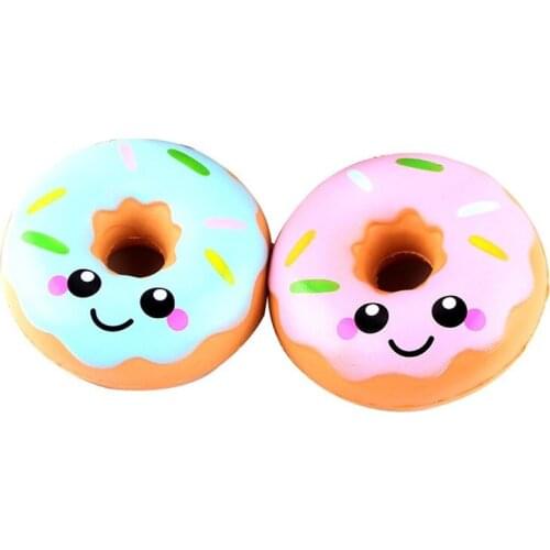 2021 11cm Lovely Doughnut Cream Scented Squishy Slow Rising Squeeze Stress Soft Toy Funny Gadgets Kawai Donut Wholesale Dropship