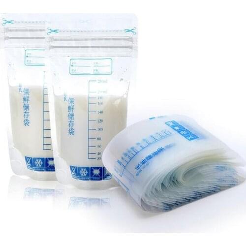 30pcs 250ml Baby Food Storage Breast Milk Storage Bag Milk Freezer Bags Baby Feeding Safe Practical Baby Food Container Stuff
