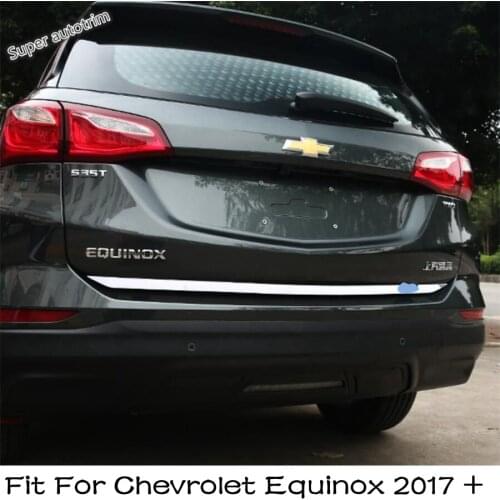Lapetus Accessories Exterior Rear Tailgate Trunk Door Strip Cover Trim Stainless Steel Fit For Chevrolet Equinox 2017 - 2020