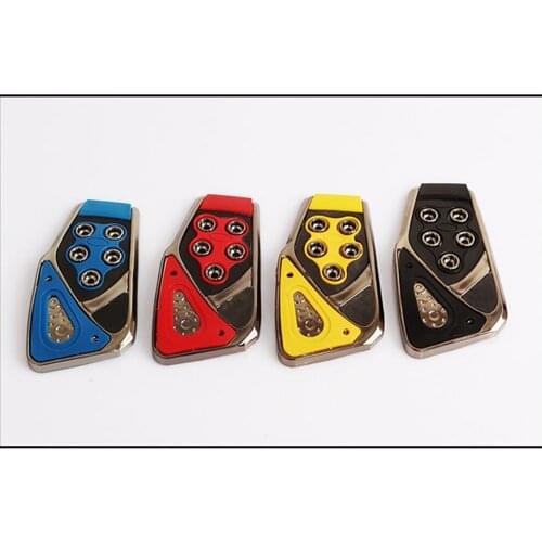 3 Pcs Car Foot Non-Slip Pedals Universal Non Slip Fuel Pedals Accelerator Brake Clutch Footrests Cover Set For MT Manual