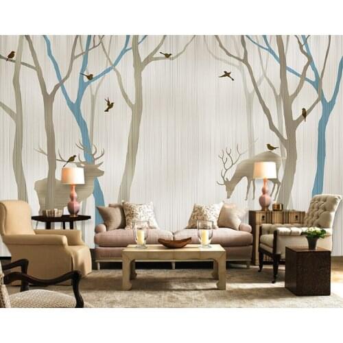 Custom large mural,hand-painted abstract retro reindeer 3d wallpaper,restaurant living room tv sofa wall bedroom papel de parede