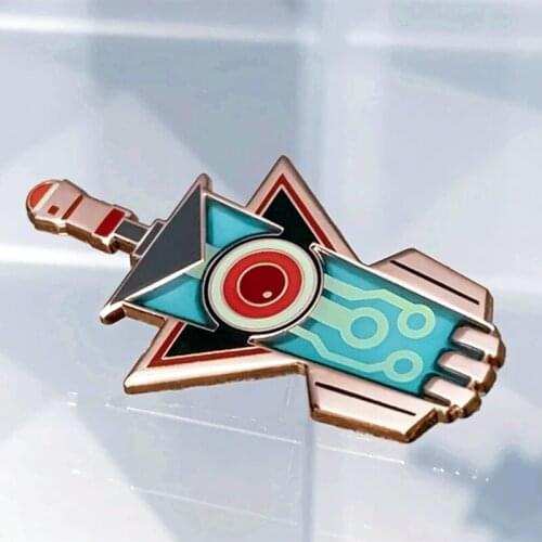 Game Stain Glass Transistor Sword Brooch Pins Enamel Metal Badges Lapel Pin Brooches Jackets Jeans Fashion Jewelry Accessories