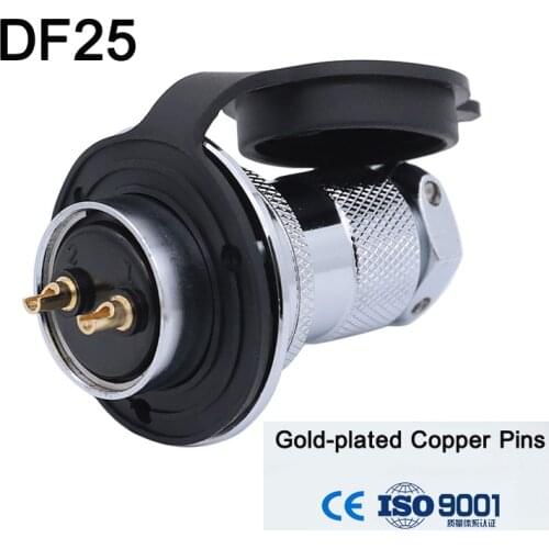 DF25 Disc Flange Aviation Connector Female Plug & Male Socket GX25 2/3/4/5/6/7/8/10/12 Pin