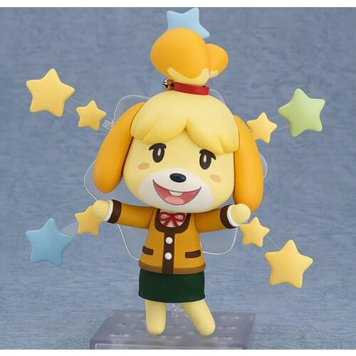 Animal Crossing Isabelle PVC Action Figures Q.ver 386# Anime Animal Crossing Figurine Toy Diorama Brinquedos 100mm