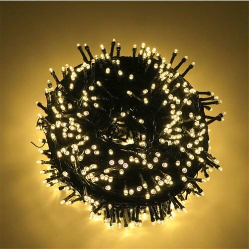 Thrisdar 10M 1000 LED Outdoor Christmas String Lights DC24V Low Voltage Holiday Wedding Fairy Light Party Garland Light