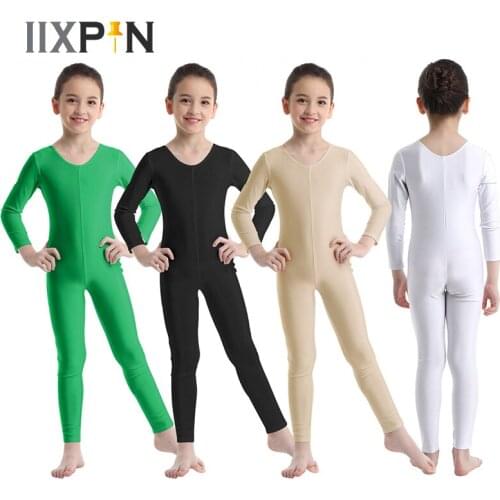 IIXPIN Kids Girls Ballet Leotards ballerina Long Sleeves Ballet Dance Gymnastics Leotard Jumpsuit Unitard Dancewear Bodysuits