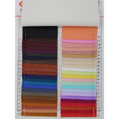 10 yards Semi PU Litchi faux leather fabric leather fabric black and many colors artificial leather for furniture free shipping