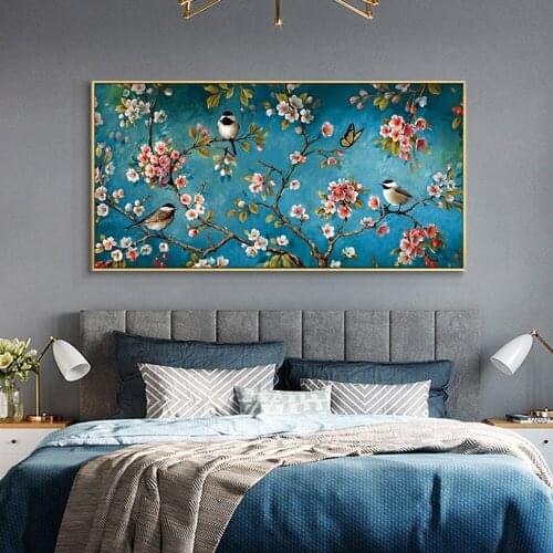Classic Flowers and Birds Canvas Painting Modern Art Posters And Prints Wall Pictures For Living Room Home Cuadros Decoration
