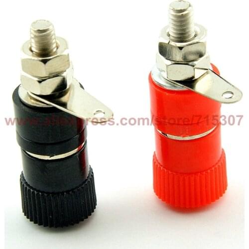 PHISCALE 40pcs 4mm Binding Post Banana Plug Jack Speaker Amplifier Terminals Terminal Block 20pcs Red + 20pcs Black