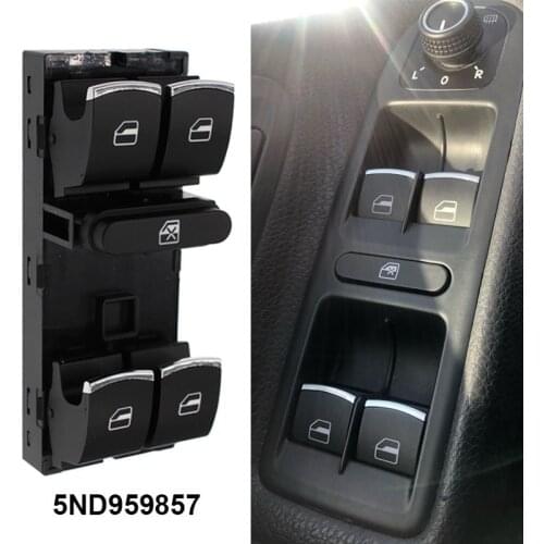 Electric Power Master Window Switch Button For SEAT VW Passat B6 B7 CC Golf MK5 MK6 GTI Rabbit Jetta III AMAROK Touran Tiguan