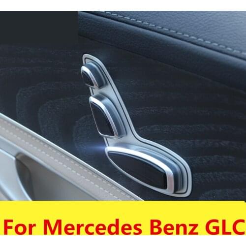 Car Seat Adjustment Buttons Decorative Sequins Frame Trim Interior decoration Auto Accessories For Mercedes Benz GLC