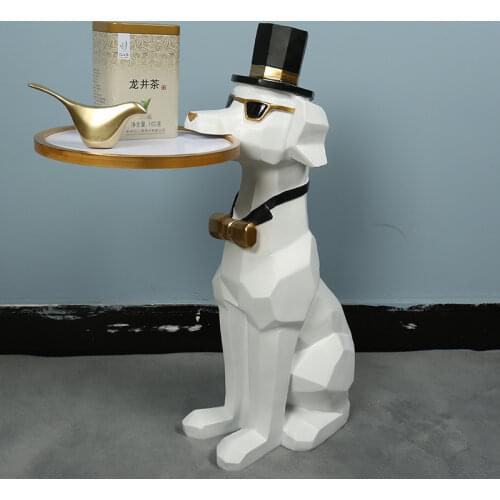 Creative lovely 3D Resin dog coffee table for living room decoration Modern Side table Home decoration accessories Home decor