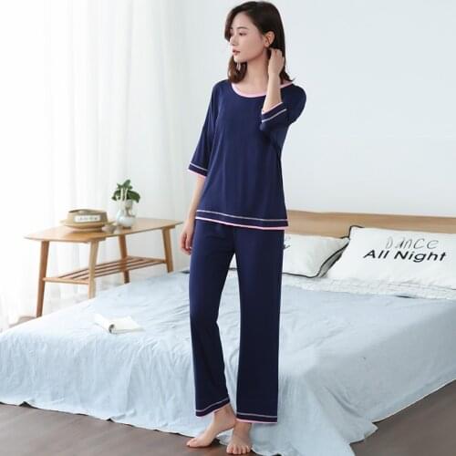 New Arrivals Pyjamas Women Bamboo Fiber Nightwear Pajama Sets Couple Pajamas For Women Sleepwear Sets Pijama Summer