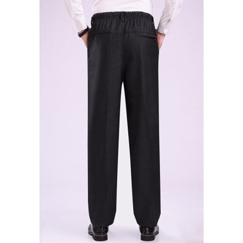 Fashion 2020 spring and autumn Old men elderly elastic waist trousers grandpa theperiod tall waist deep dad fat plus Size 8XL