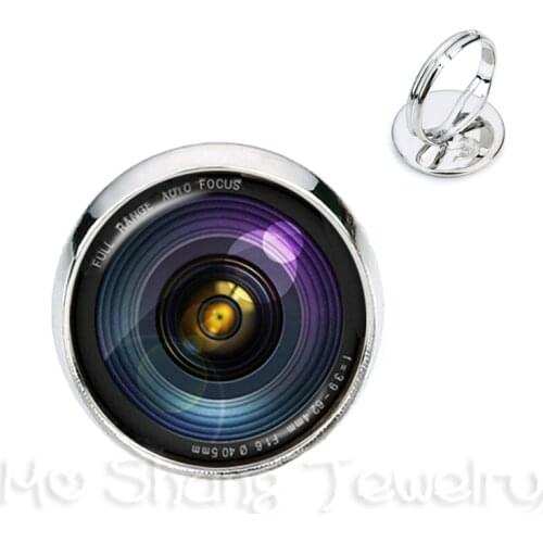 Fashion Adjustable Rings Camera Lens Jewelry Handmade Art Golder 2 Color Plated Adjustable Rings For Women Gift