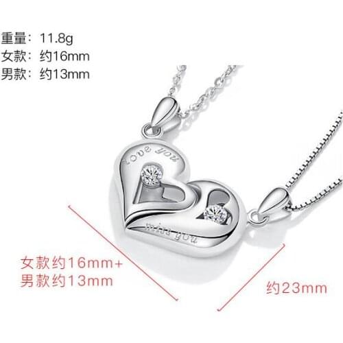New men and women pendant couple simple clavicle chain necklace