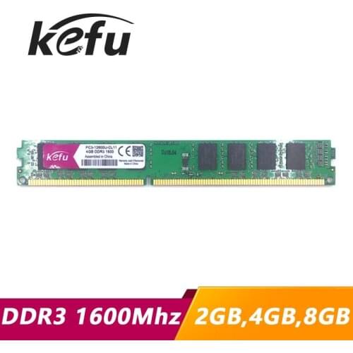 KEFU RAM DDR3 2GB 4GB 8GB 1600 1600mhz PC3-12800U PC3-12800 Desktop Computer PC RAM Memory Memoria DIMM 2G 4G 8G