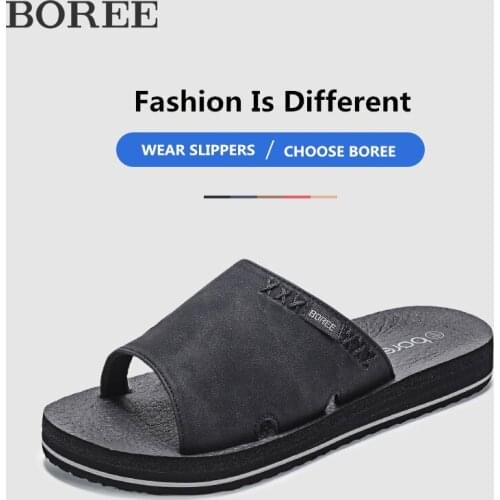 Boree Casual Men Shoes Cushioning Soft Men Slippers Couples Outdoor Indoor Beaches Non-slip Slipper EVA Men Female Slides