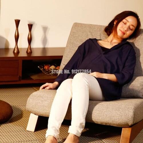 Net red lazy sofa single balcony bedroom sofa creative Japanese Nordic leisure fabric sofa chair low sofa